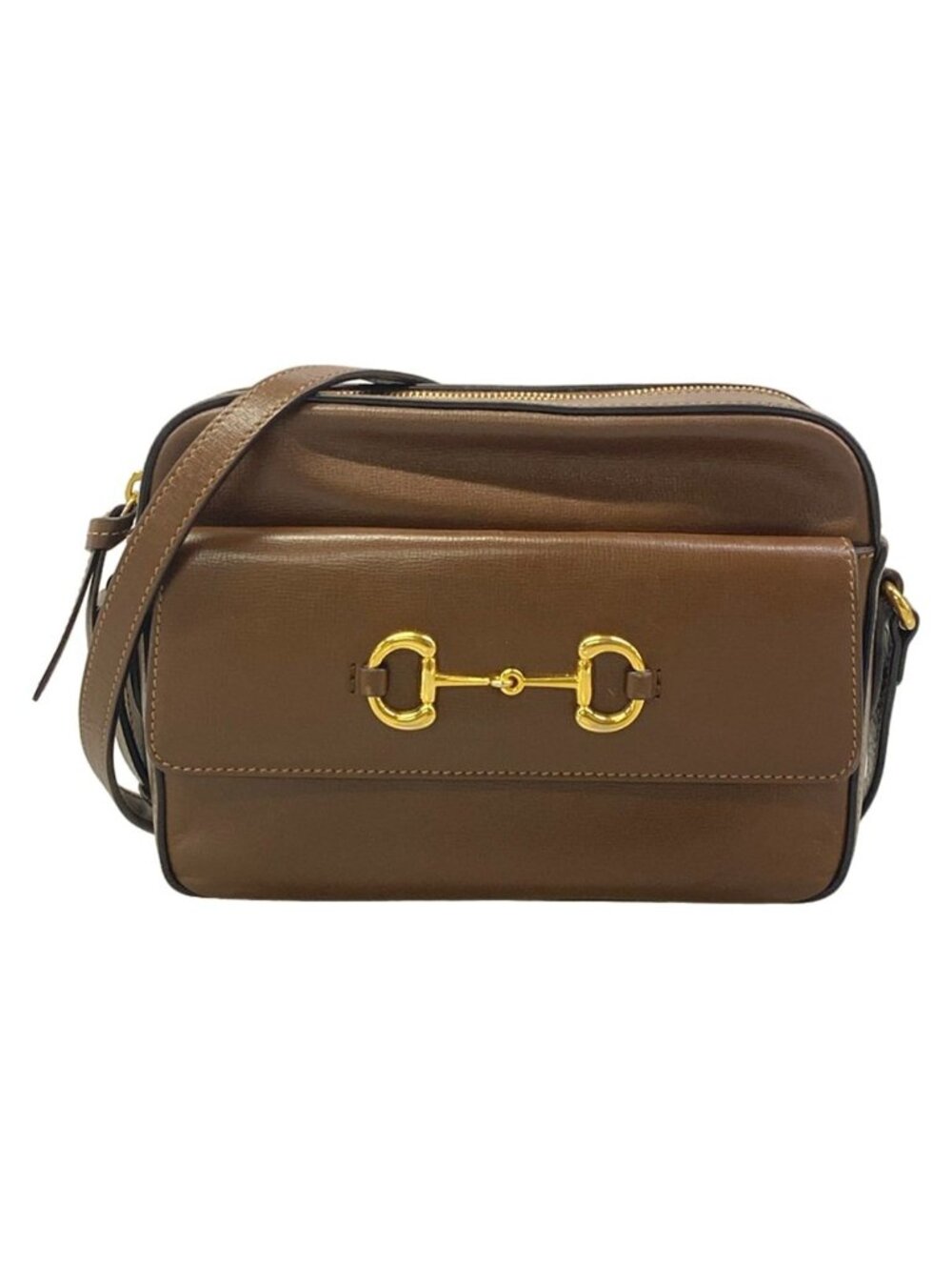 Gucci Shoulder Bag Gucci Horsebit 1955 Small Dark Brown Leather